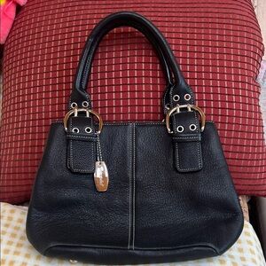 Tignanello shoulder bag Black leather